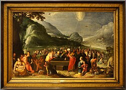 Moïse conduisant les Israélites en Terre promise, Vincent Adriaenssen, XVIIe s.