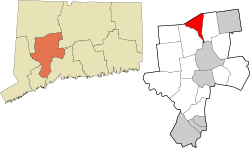 Thomaston's location within the Naugatuck Valley Planning Region and the state of Connecticut