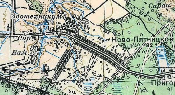План деревни Новопятницкое. 1938 год