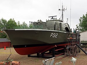 Torpedbåten Søbjørnen vid Aalborg Søfarts- og Marinemuseum,