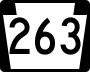 Pennsylvania Route 263 marker