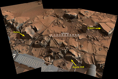 Formations rocheuses des Alexander Hills (23 novembre).