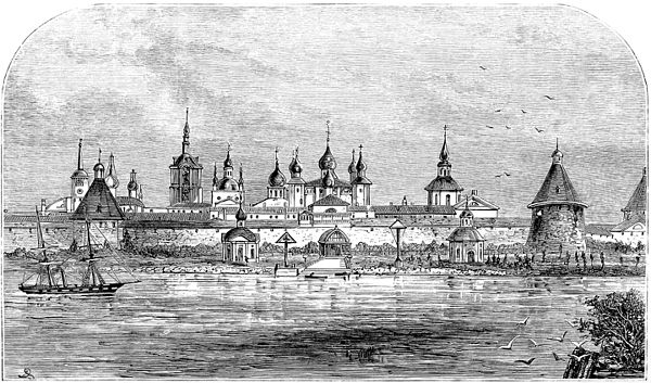 CONVENT OF SOLOVETSK IN THE FROZEN SEA.