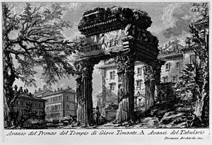 Giovanni Battista Piranesi: Tempio di Giove Tonante, 1756.