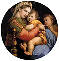 拉斐爾 Madonna della Seggiola. Diameter 71 cm.