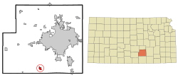 Location of Clearwater within County and State