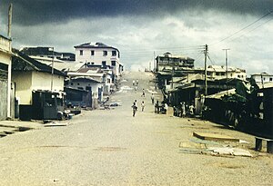 A street in the town of Sekondi-Takoradi