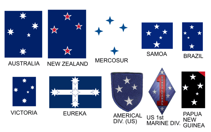 File:Southern cross appearing on a number of flags.PNG