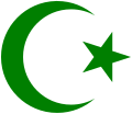 Islamic crescent and star