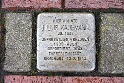 Stolperstein für Julius Kaufmann