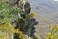 Profil droit d’un visage humain à la Roche d'Oëtre dans l’Orne.