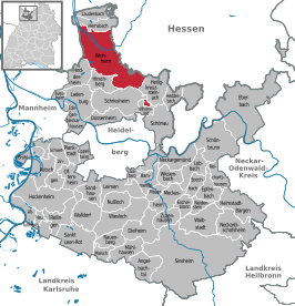 Kaart van Weinheim