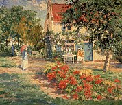 Día de verano, casa y jardín del pintor en Blaricum