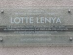 Lotte Lenya - Gedenktafel