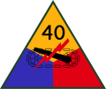 40th Armored Division "Grizzly Division" July 1954 – 1968 California National Guard