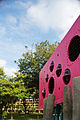 One of the three turrets in the Adventure Playground