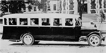 A 1922 deluxe coach manufactured by the Superior Motor Coach Body Company.