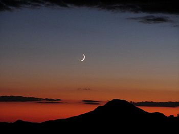I just love the crescent moon setting