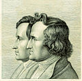 Doppelporträt der Brüder Grimm, 1843