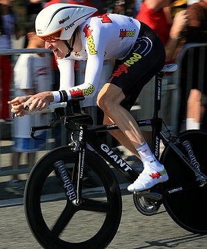 Bradley Wiggins at the Prologue of the Tour of...