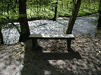 Bugatti Bench Kunstweg MenschenSpuren Neandertal, Duitsland