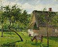 Camille Pissarro: Verger à Varengeville avec vache