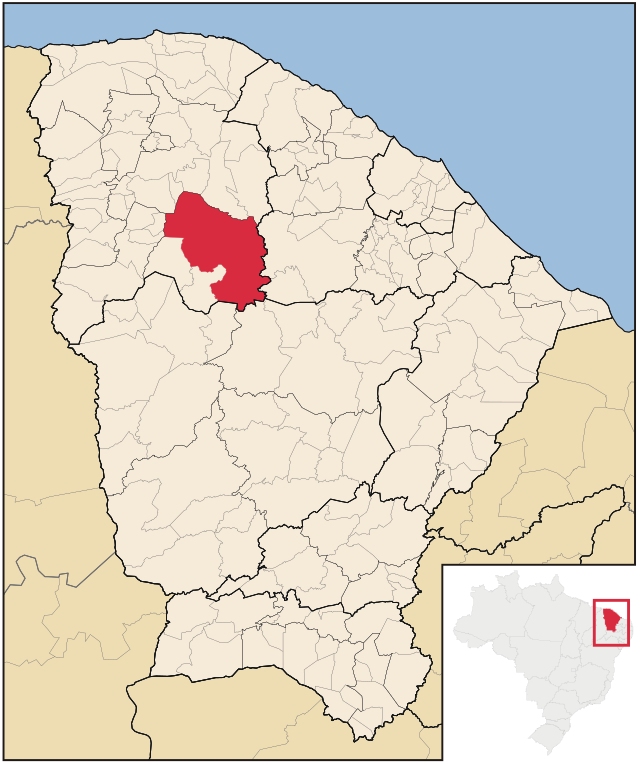 Localização de Santa Quitéria no Ceará