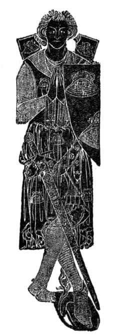Fig. 25.—Brass of Sir Robert de Septvans in Chartham Church.
