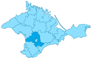 Kırım haritasında Simferopol Rayonu