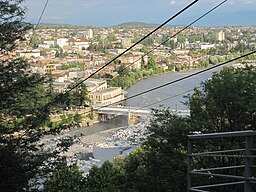 Downtown Kutaisi & White Bridge as seen from Mt Gora (August 2011).jpg