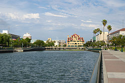 Downtown Stockton's waterfront in June 2013.