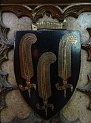 Shield with ostrich plumes