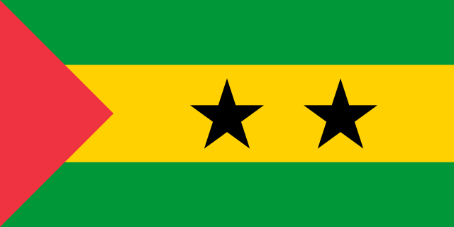 Bandeira de São Tomé e Príncipe.