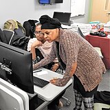 Guests at the Fordham University Wikipedia Edit-a-thon on Women of African Descent with AfroCROWD, Fordham and NYC Activism ‎