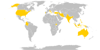 The countries visited by Pope Paul VI Foreign trips of Paul VI.svg