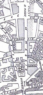 Dettaglio da una piantina di Bolzano del 1940 con ancora la denominazione fascista della via Corso IX Maggio