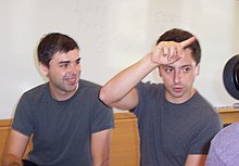 Larry Page and Sergey Brin in 2003 Google page brin.jpg