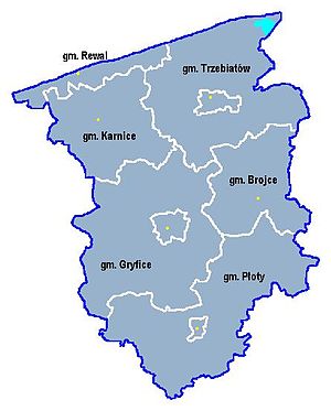 Грыфіцкі павет, карце