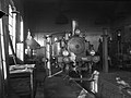 Steam locomotive no. 7009 (series 7000) of the NS in the locomotive shed in Uithoorn.