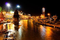 Har ki Pauri, Haridwar pada sore hari