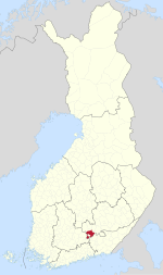 Location of Heinolan maalaiskunta