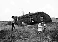 Image 8Norwegian settlers in front of their sod house in North Dakota in 1898 (from North Dakota)