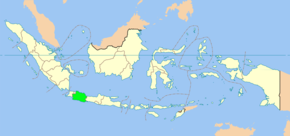 Localização de Java Ocidental na Indonésia
