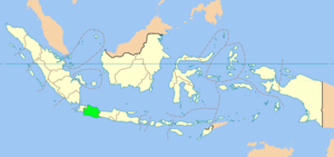 Location of West Java in Indonesia