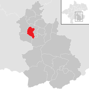 Lage der Gemeinde Inzersdorf im Kremstal im Bezirk Kirchdorf (anklickbare Karte)