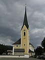 Kössen, l'église: die Katholische Pfarrkirche Sankt Petrus und Paulus