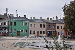 19th century tenement houses in the town center