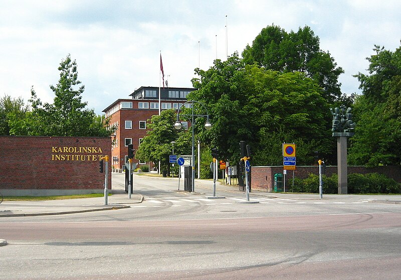 파일:Karolinska Institutet, infart från Solnavägen 20060723.jpg