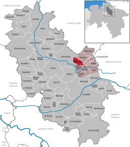Poziția Klein Meckelsen pe harta districtului Rotenburg (Wümme)