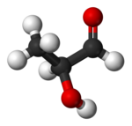 Model molekuly (S)-laktaldehydu